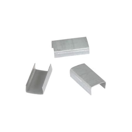 PAC STRAPPING PRODUCTS Pac Strapping Regular Duty Snap On Steel Strapping Seals, 1/2" Strap Width, Silver, Pack of 2500 OST48-C